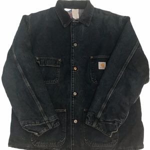 Vintage CARHARTT Mens Denim Jean Barn Coat Jacket